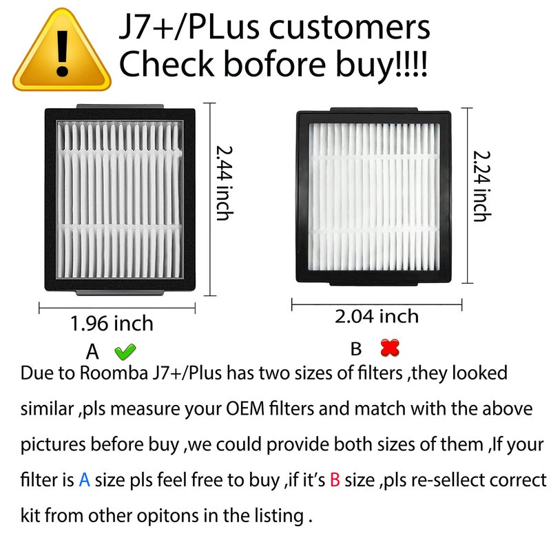 JoyBros 12-Pack Replacement HEPA Filter Compatible for iRobot Roomba Combo i,e,j Series:E5 E6 i1 i3 i4 i5 i6 i7 i8 J5 J6 J8 J9 And All Plus Versions NOT for Combo J7/9 10 Max - Image 4